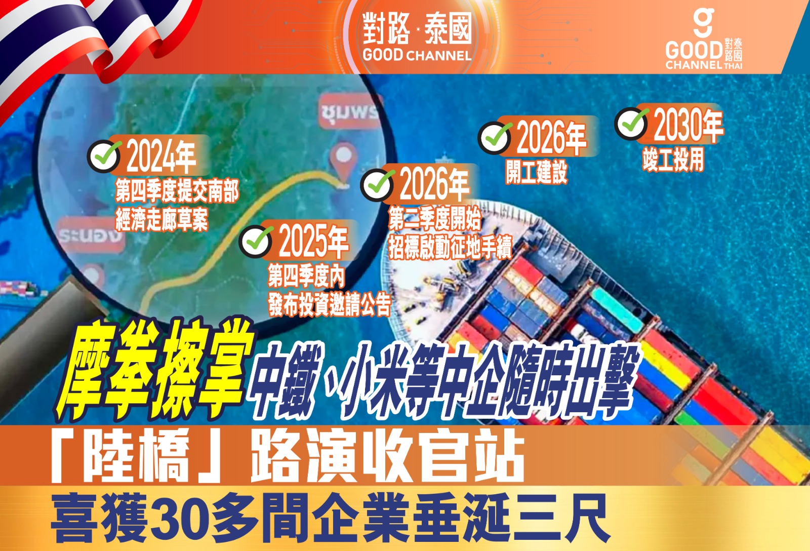 摩拳擦掌,中鐵、小米等中企隨時出擊🇹🇭!「陸橋」路演收官站🇨🇳,喜獲30多間企業垂涎三尺!